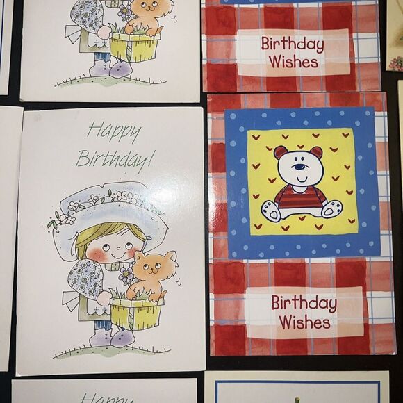 VINTAGE 1999 postcard lot 22 HAPPY BIRTHDAY WISHES A GIFT LOVE SYMPATHY THINKING - Picture 5 of 7